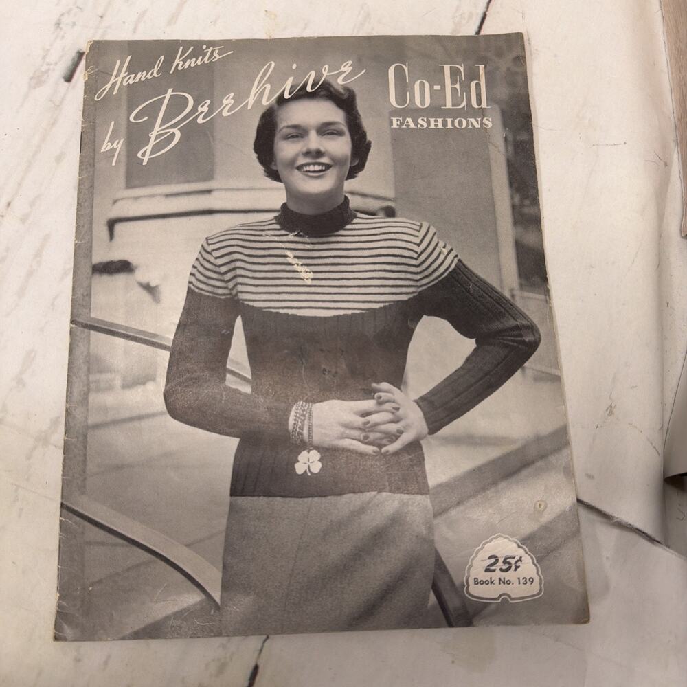 Knitting Patterns Hand Knits by Beehive Coed Fashions 1949 Booklet